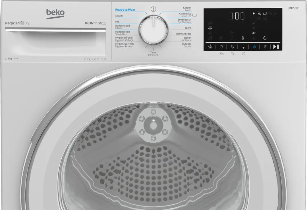 Beko B5T69233W2 Warmtepompdroger 9kg - 15 Programma's - Wit