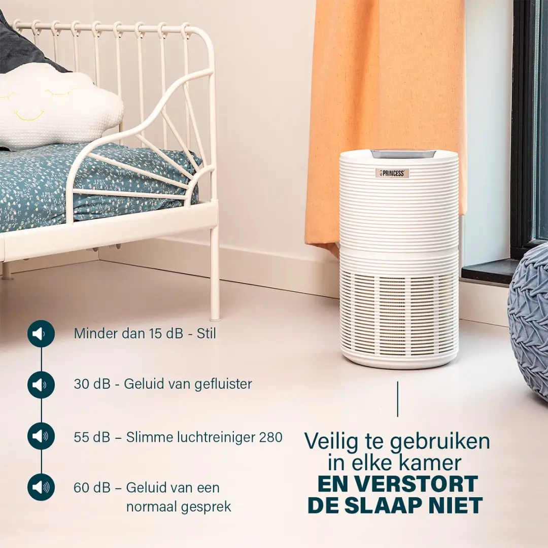 Princess Smart Luchtreiniger 01.356280.01.001 - CADR 280 m³/u - Wit