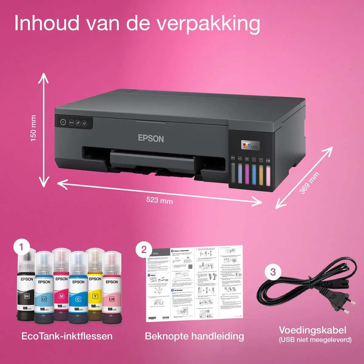 Epson EcoTank ET-18100 - Inkttankprinter - Zwart