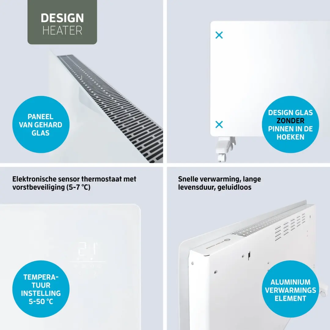 Varin Smart Design Elektrische Kachel 1500W