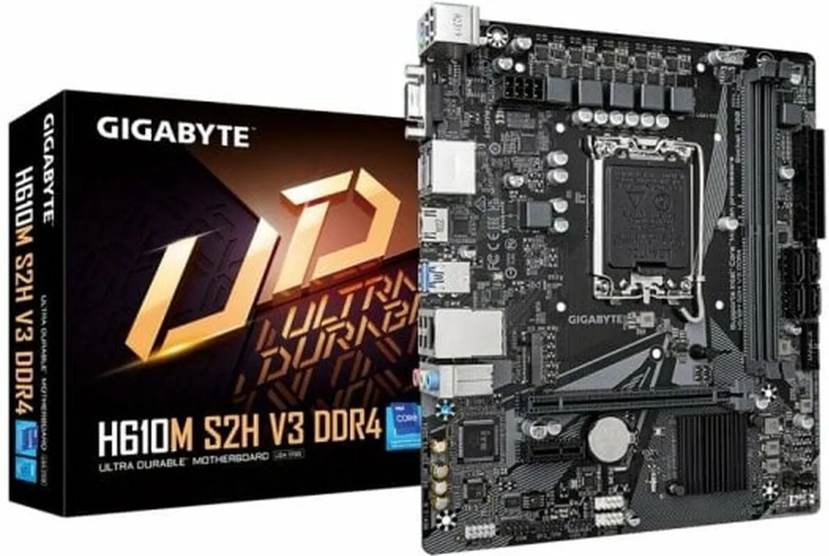 Gigabyte H610M S2H V3 DDR4 Micro-ATX Moederbord - Socket 1700