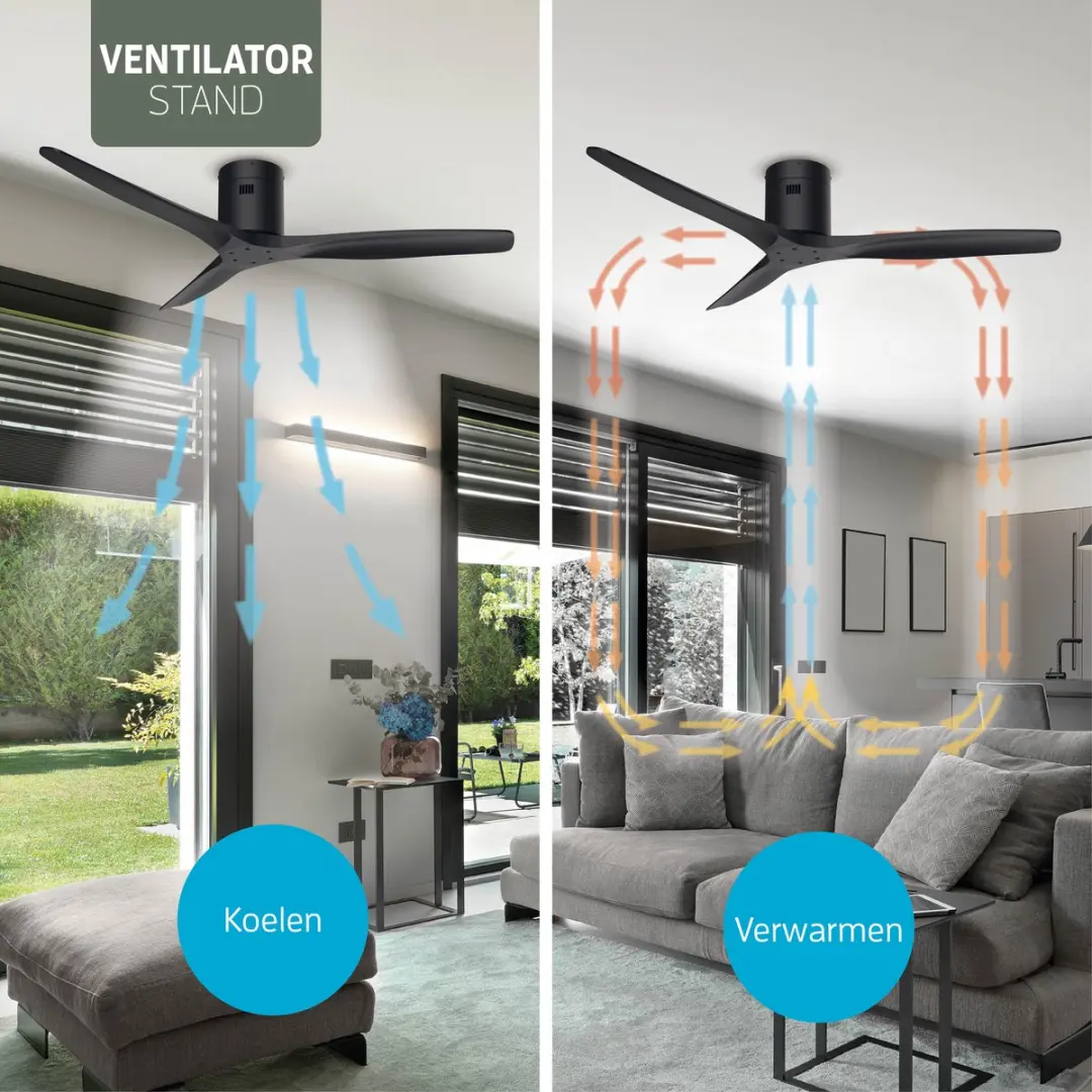 Varin Smart Plafondventilator VA-E002 - Zwart - 35W - Ø132cm