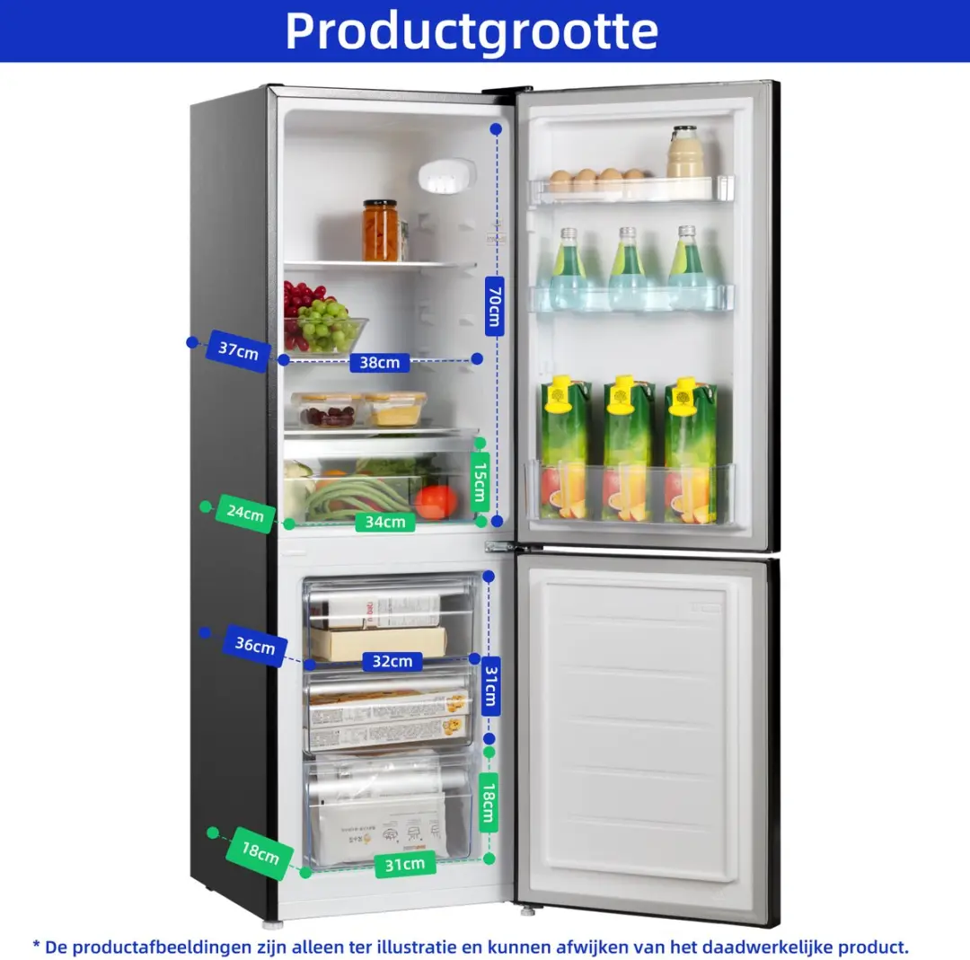 CHiQ CBM157LC Koel-Vriescombinatie 157L - Low Frost - Energielabel C