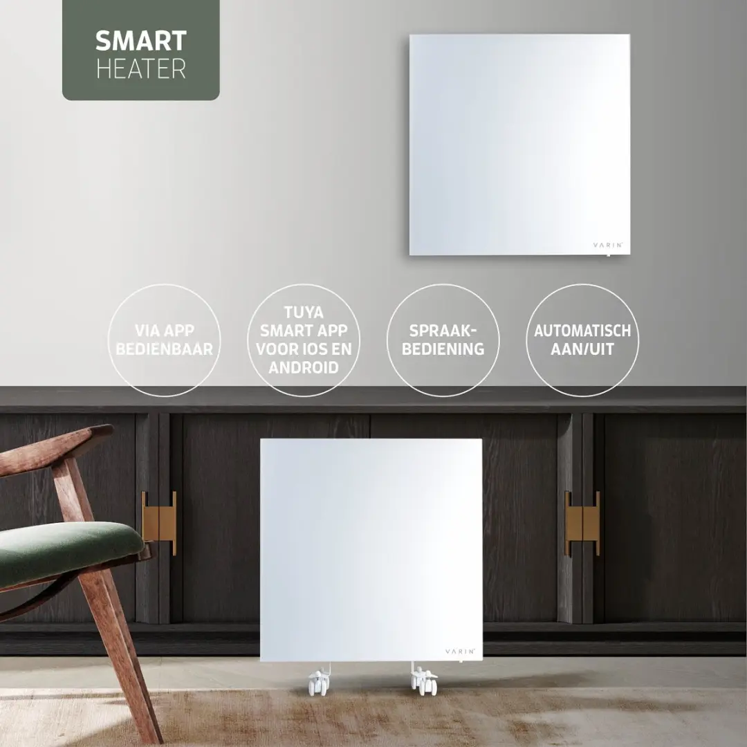 Varin Smart Design VA-G001 Infrarood Verwarmingspaneel 400W - 60x60cm - Wit