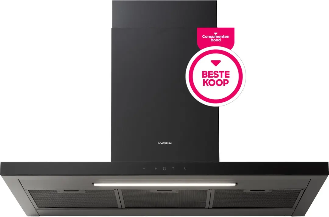Inventum AKB9015ZWA Wandschouw Afzuigkap 90cm - 700m³/h - Zwart - afbeelding 6 van 6