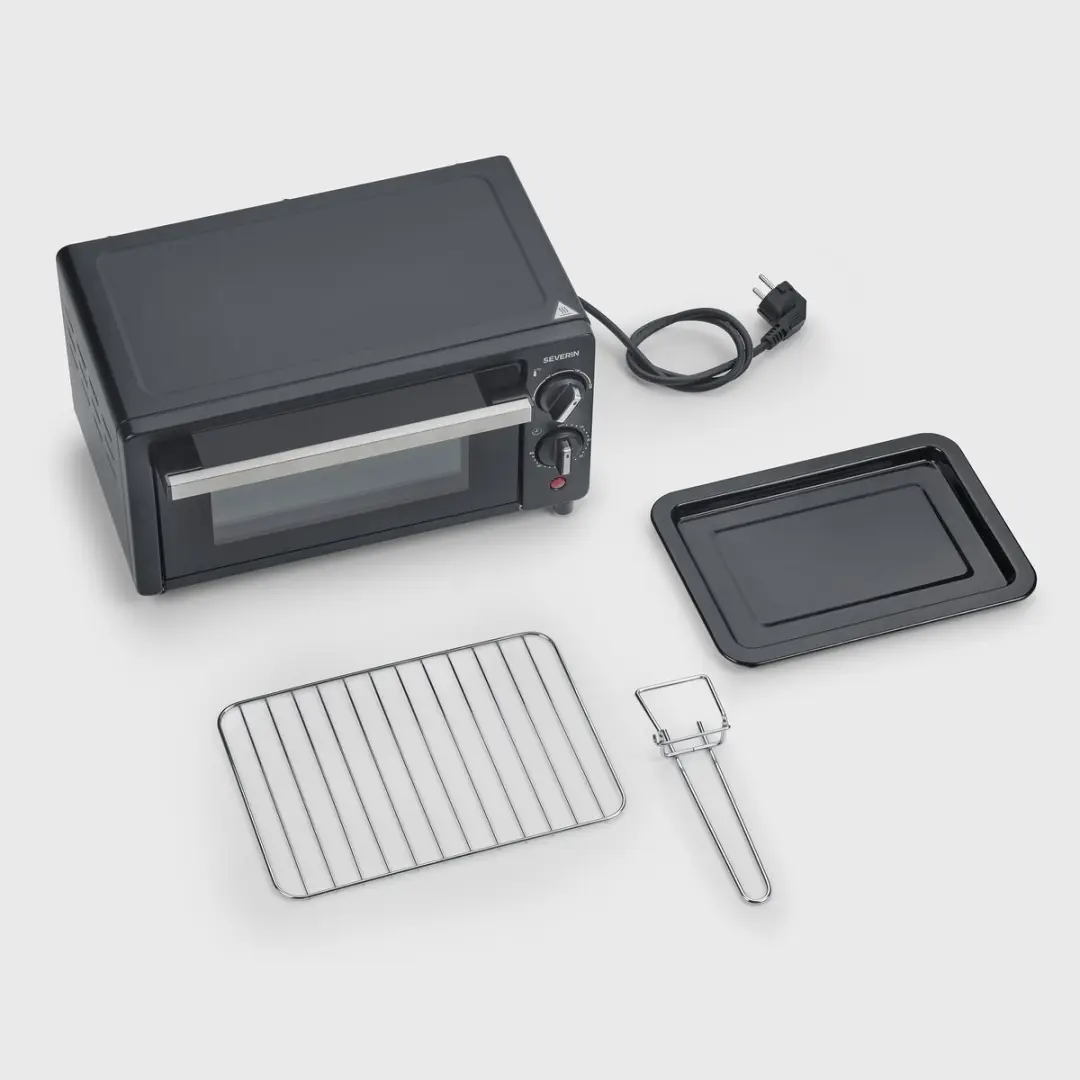 Severin TO 2062 Bak- en Toastoven 9L - 800W - Zwart/Zilver