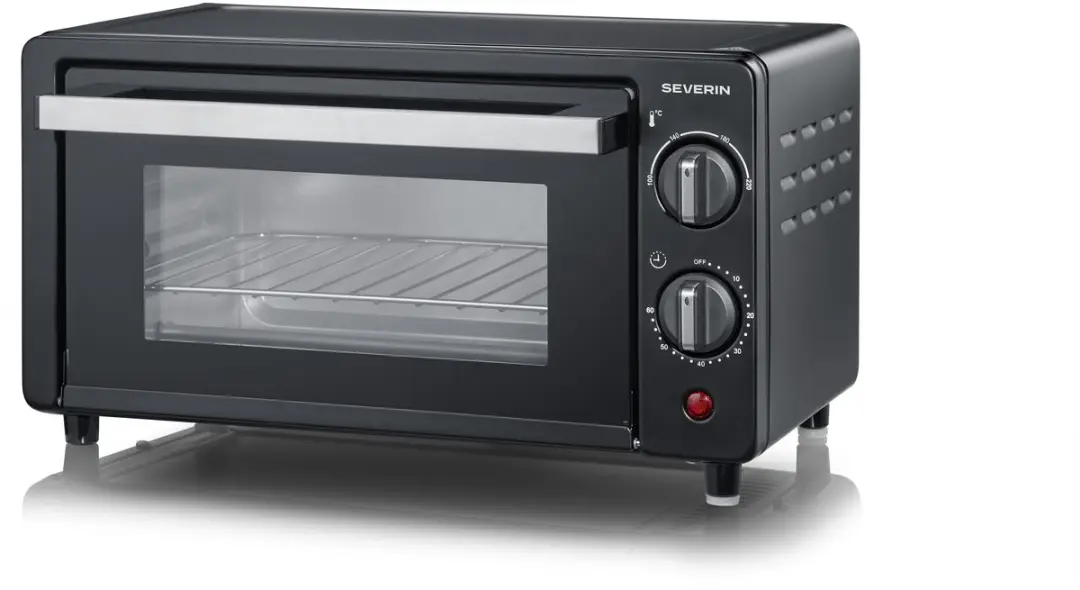 Severin TO 2062 Bak- en Toastoven 9L - 800W - Zwart/Zilver
