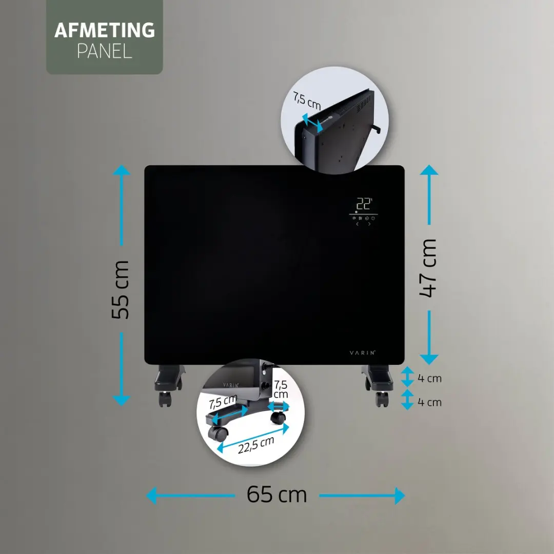 Varin Smart Design Va-G003 Convectorkachel 1500W - Zwart