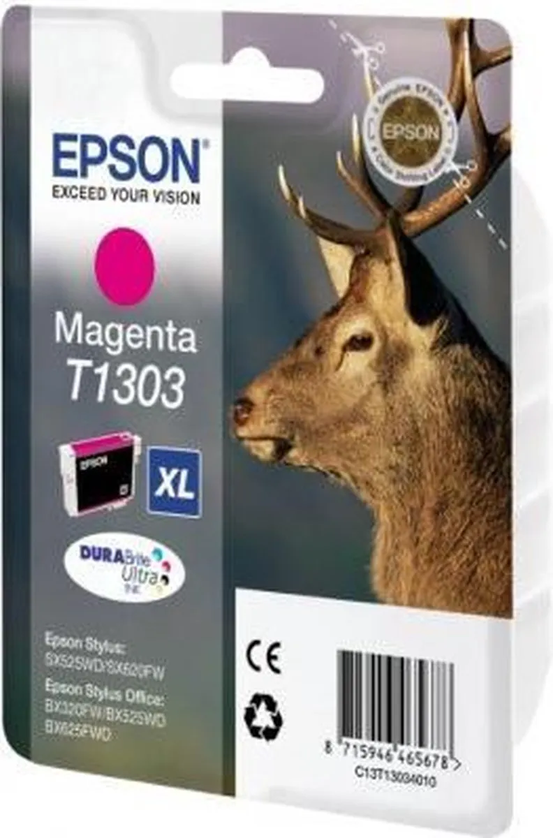 Epson T1303 C13T13034010 Magenta Inktcartridge 10.1ml