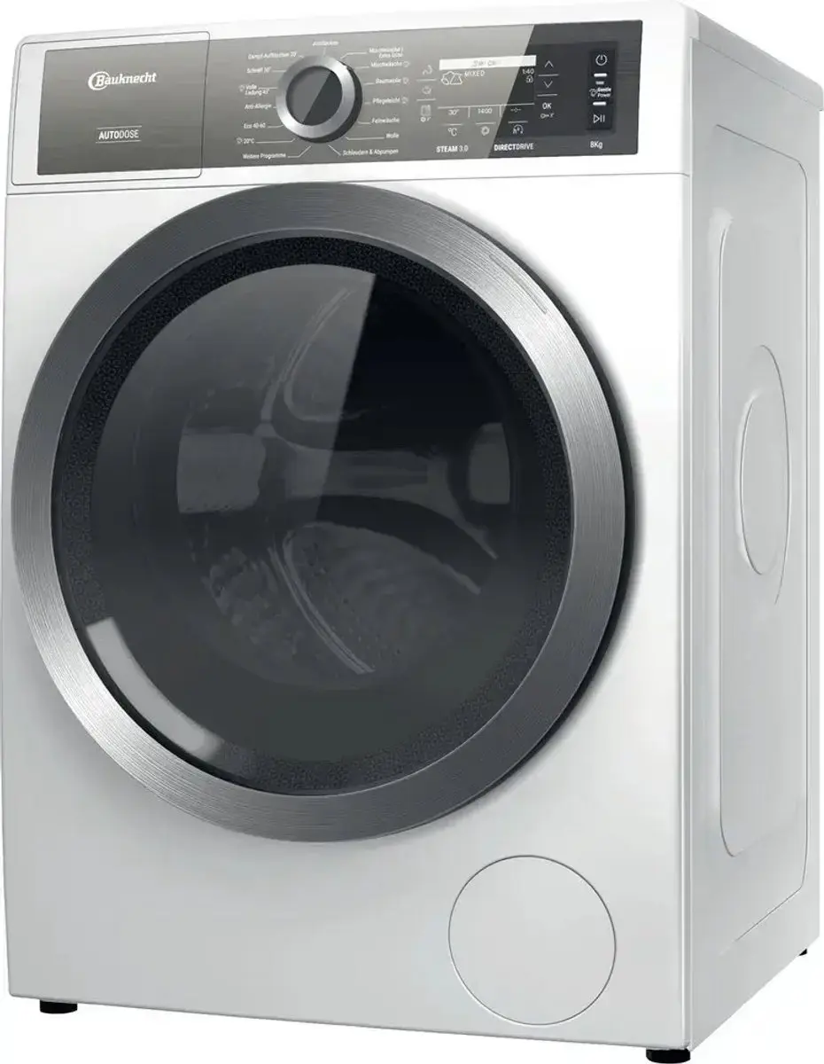 Bauknecht B8X 89ADE Silence Wasmachine 8kg - Stoom - Wit