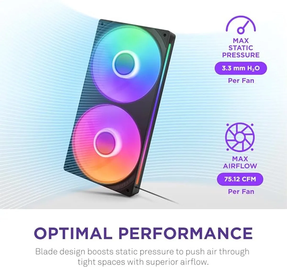 NZXT F240 RGB Core Ventilatorhuis - 2 Ventilatoren - Semi-transparant