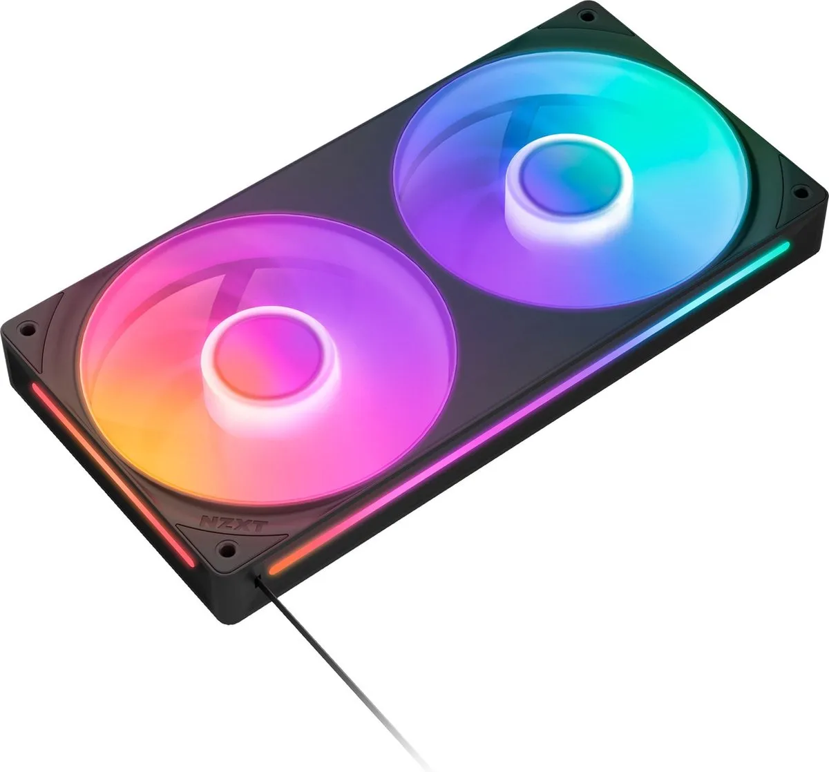 NZXT F240 RGB Core Ventilatorhuis - 2 Ventilatoren - Semi-transparant