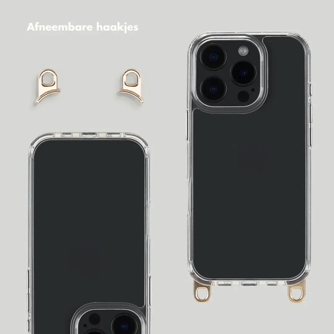 Selencia Hoesje iPhone 16 Pro Max - Transparant Roze