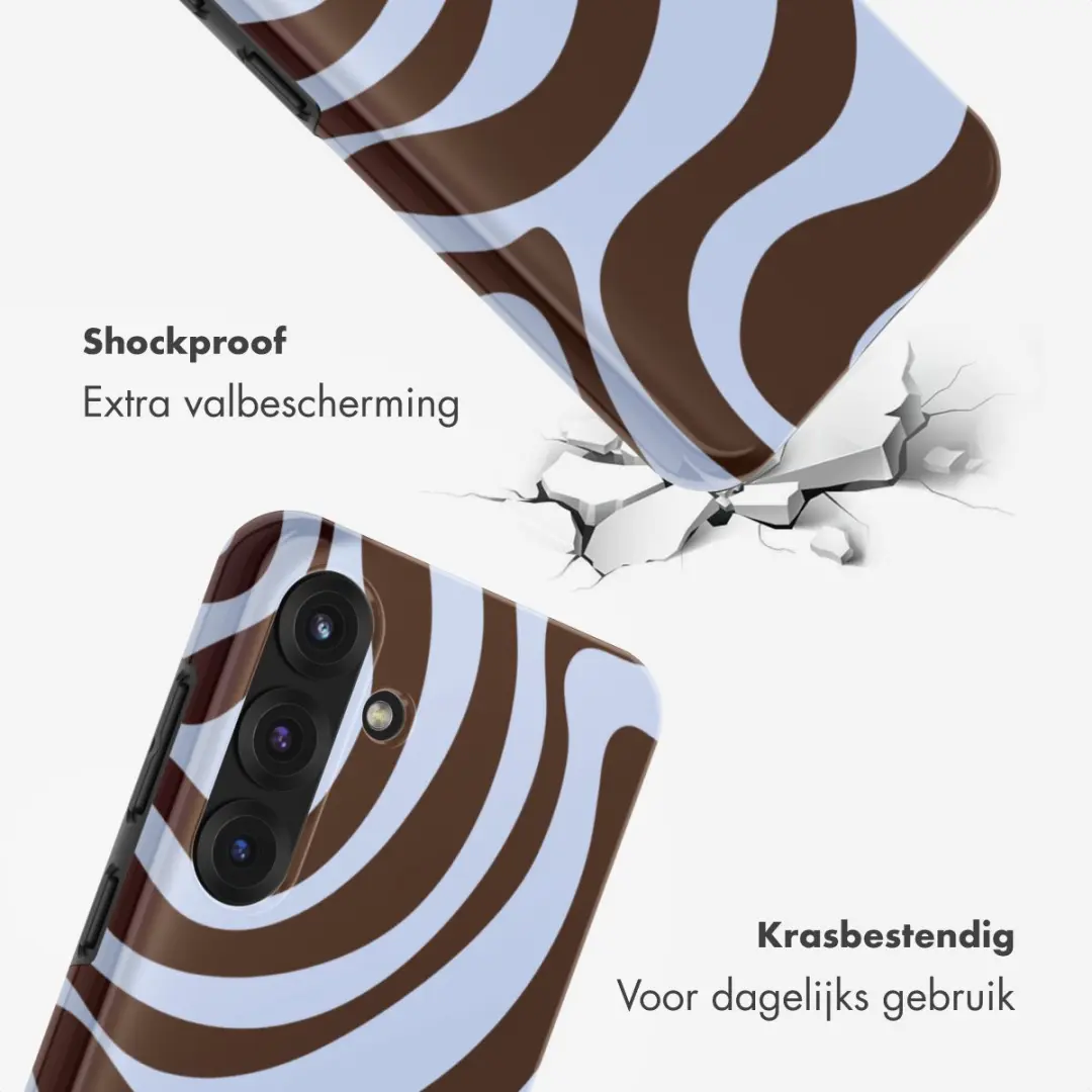 Selencia Hoesje Samsung Galaxy S25 Dream Swirl Chocolate