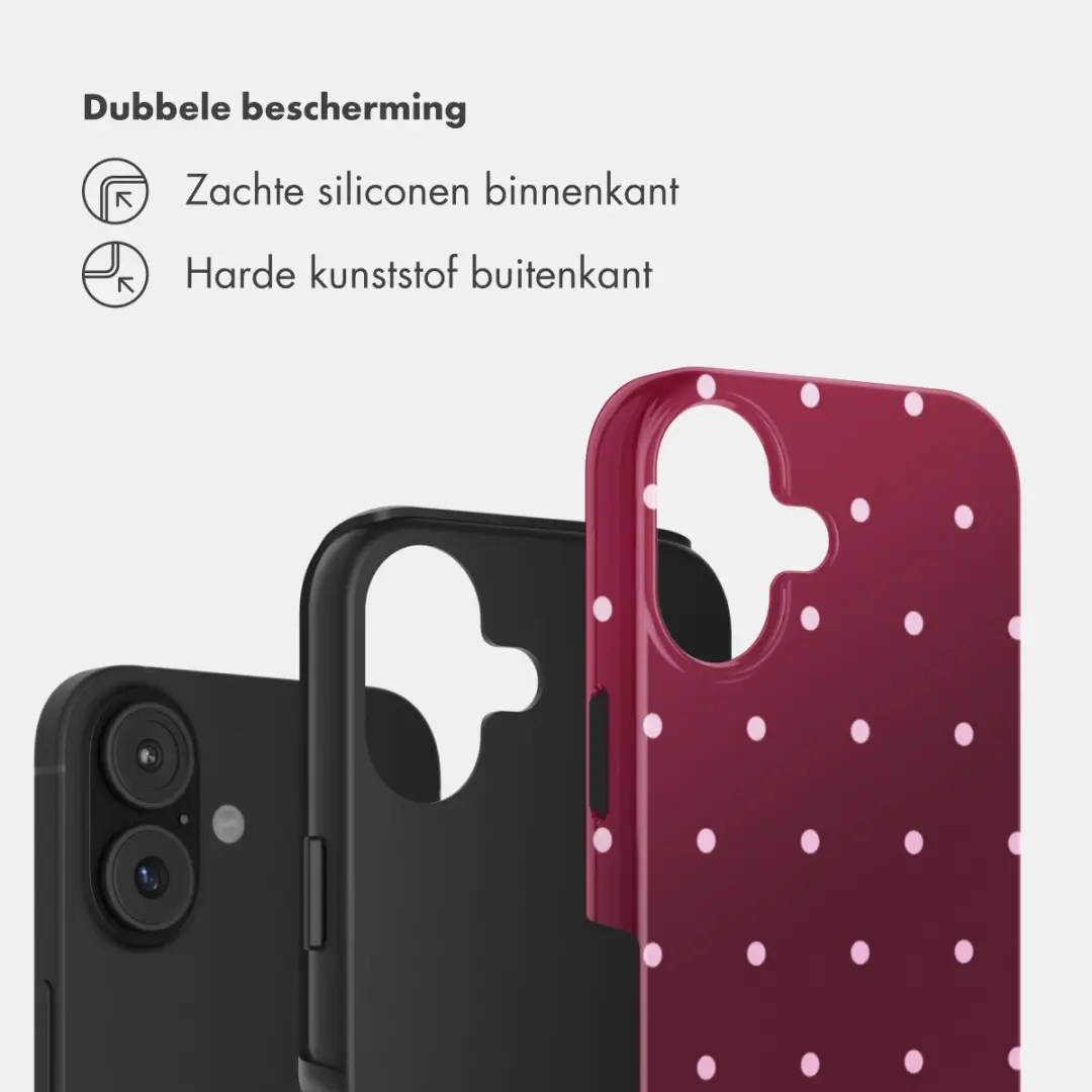 Selencia Hoesje iPhone 17 - Backcover - Donkerrood