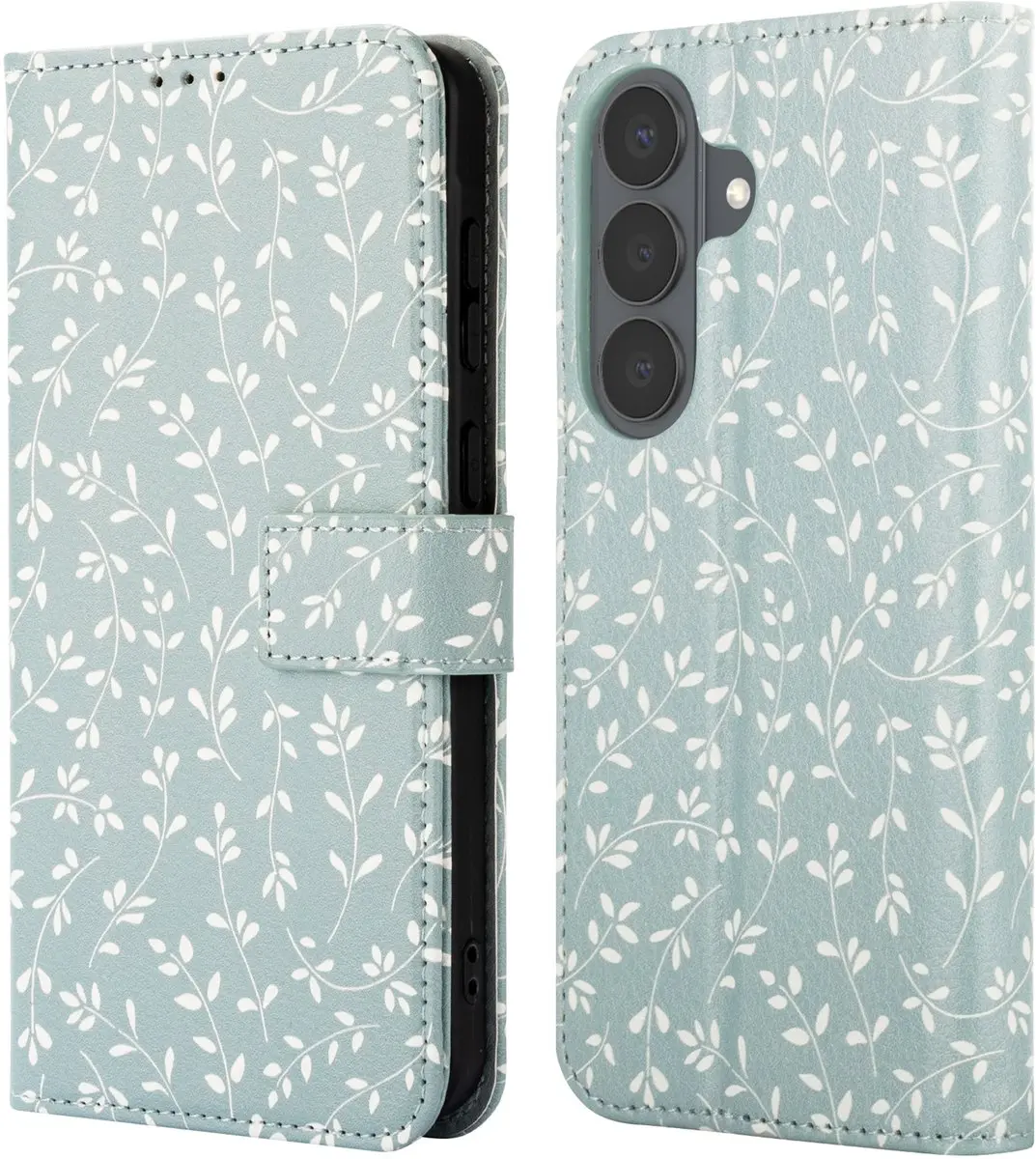 Imoshion Hoesje Samsung Galaxy S26 Smoke Green Flowers - 3 Pasjes