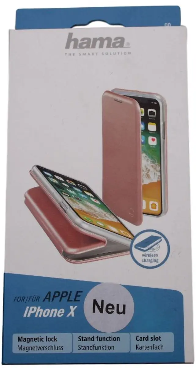 Hama Booklet Curve iPhone X Hoes - 181602 - Roségoud