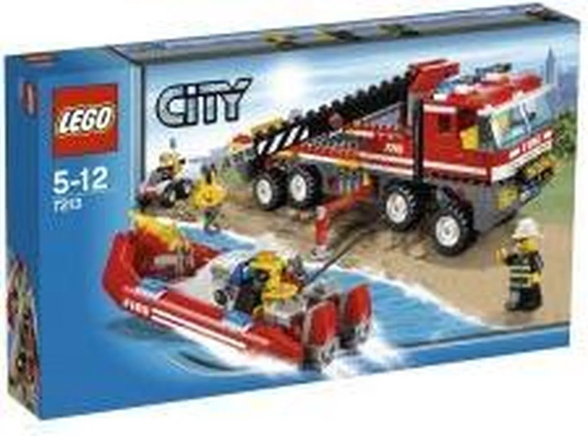 LEGO City Off-road Brandweerwagen & Boot 7213