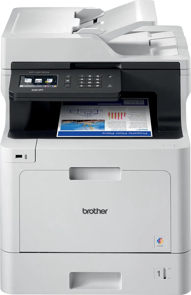 Brother DCP-L8410CDW All-in-One Laserprinter - 250 Vel - Zwart