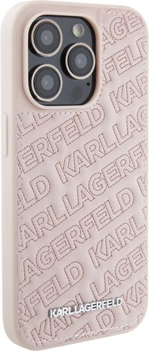 Karl Lagerfeld Quilted Pattern Back Case - iPhone 15 - Roze