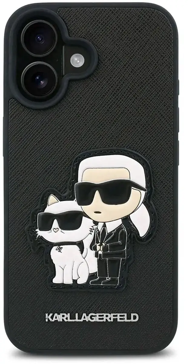 Karl Lagerfeld KLHCP16MSANKCPK Beschermhoes iPhone 16 Plus - Zwart