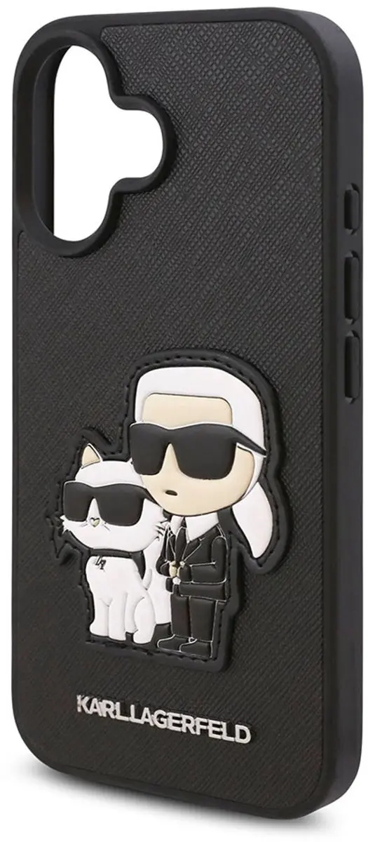 Karl Lagerfeld KLHCP16MSANKCPK Beschermhoes iPhone 16 Plus - Zwart