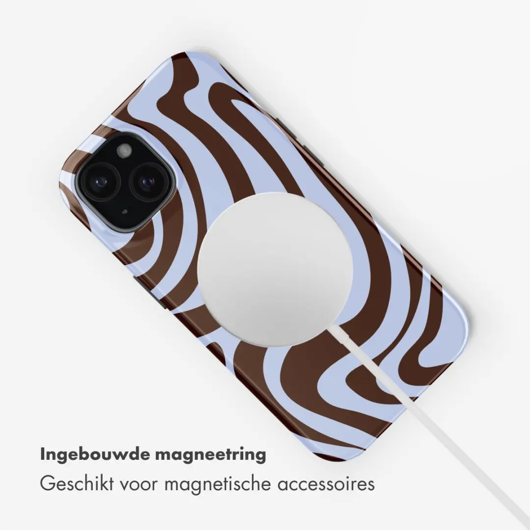 Selencia Hoesje iPhone 15 Dream Swirl Chocolate - MagSafe