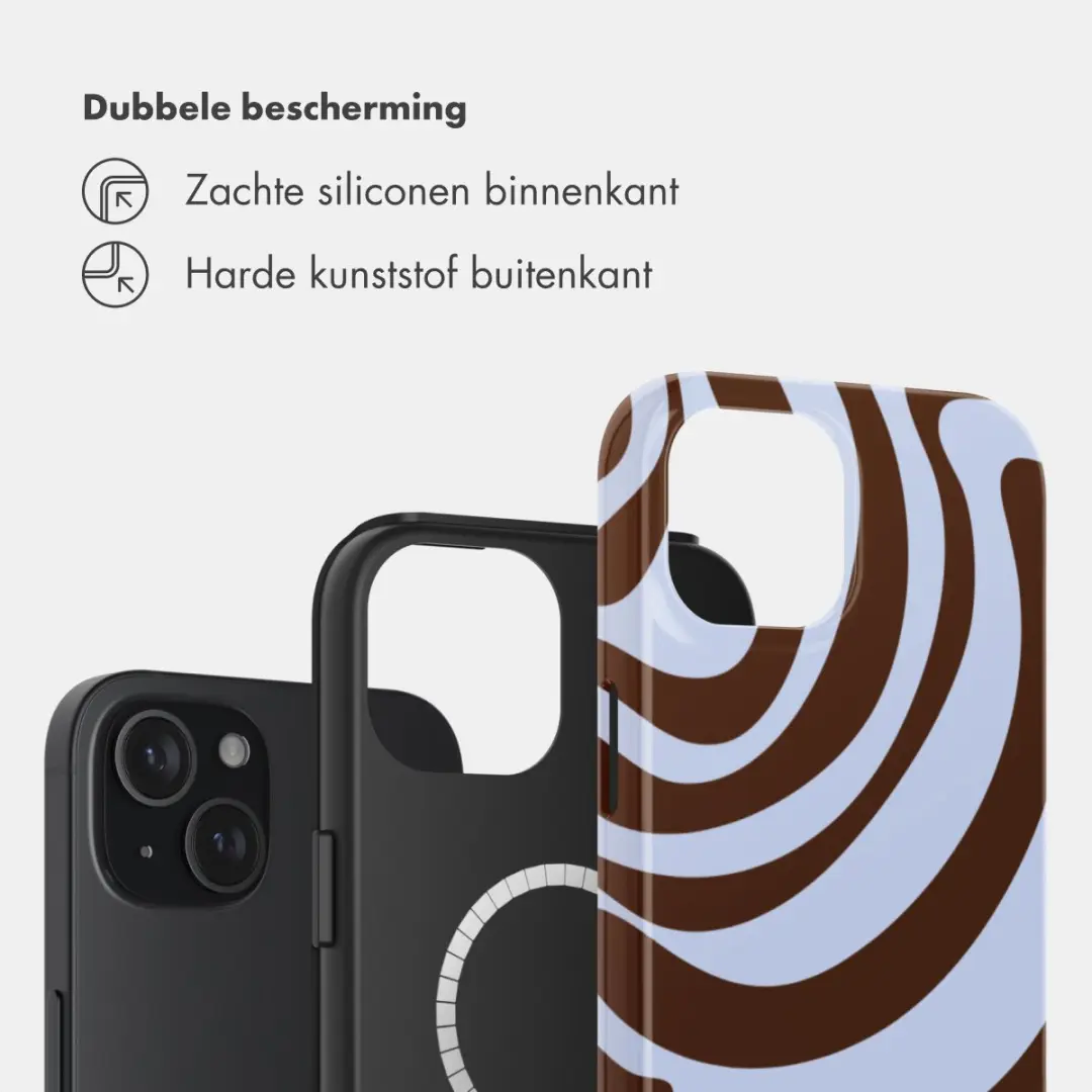 Selencia Hoesje iPhone 15 Dream Swirl Chocolate - MagSafe