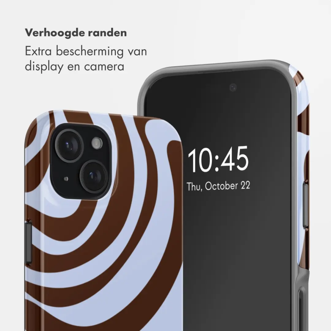 Selencia Hoesje iPhone 15 Dream Swirl Chocolate - MagSafe