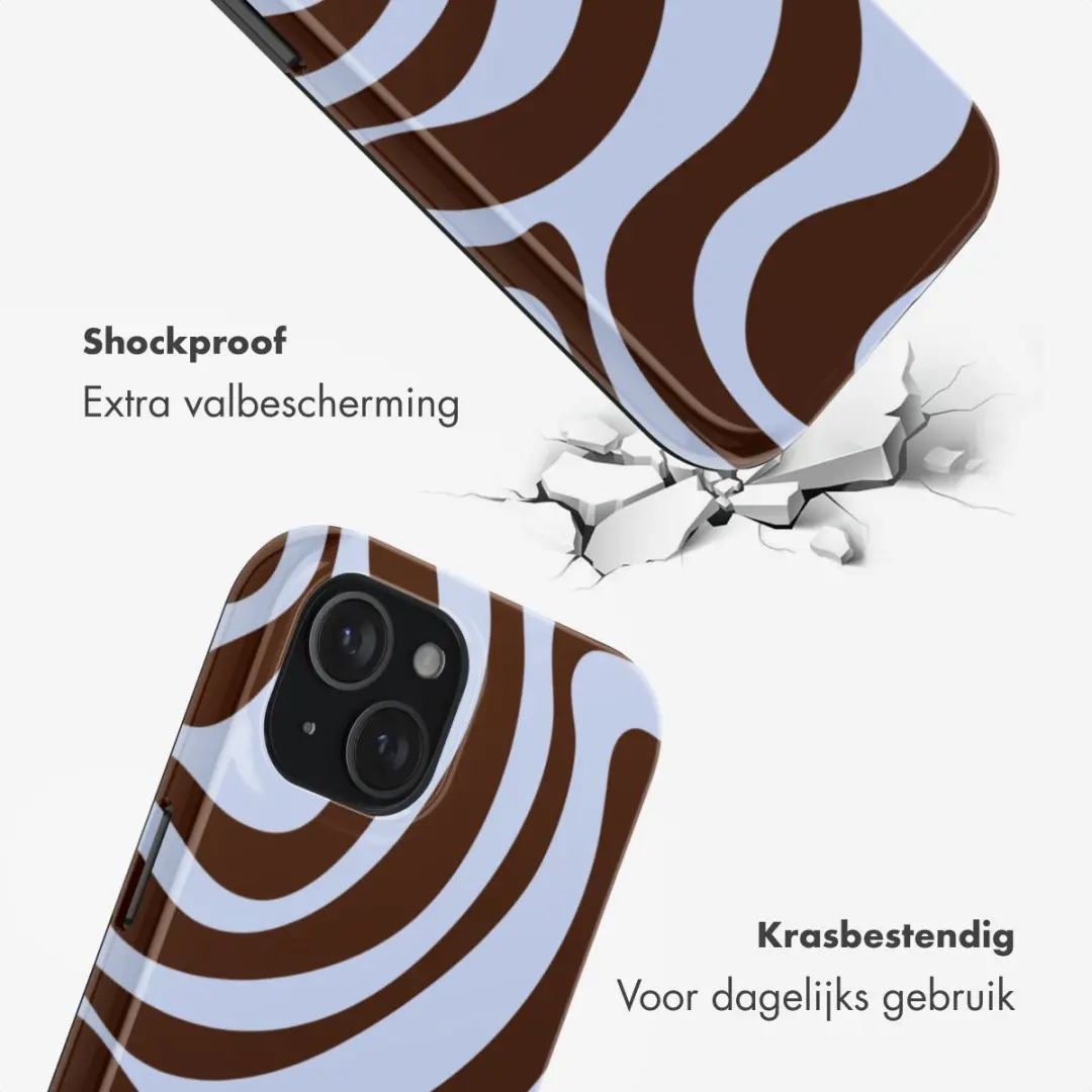 Selencia Hoesje iPhone 15 Dream Swirl Chocolate - MagSafe