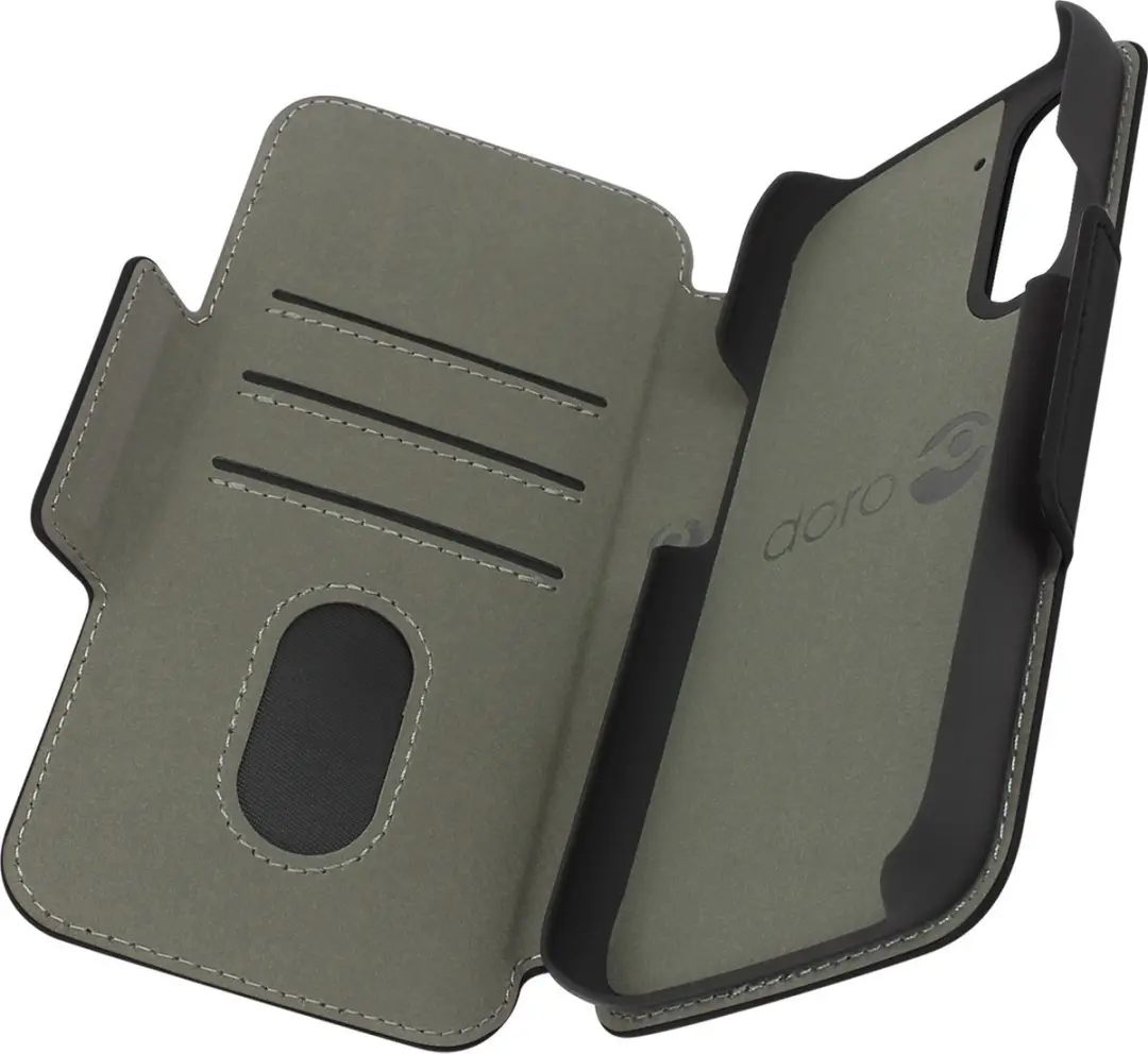 Doro 8050 Wallet Case - Samsung Galaxy A90 5G - Black