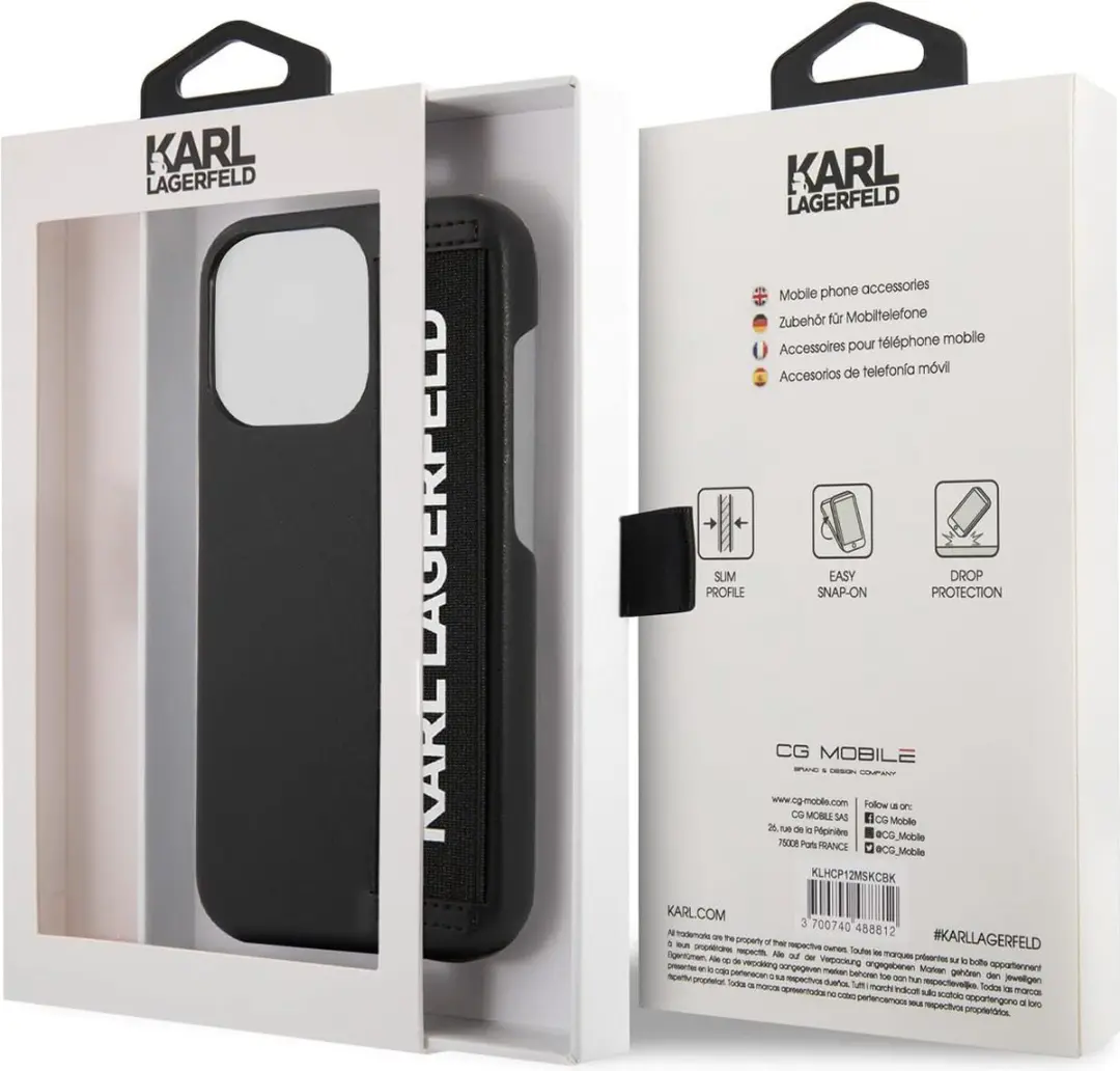Karl Lagerfeld Hoesje iPhone 13 Pro 3666339033064 - Zwart