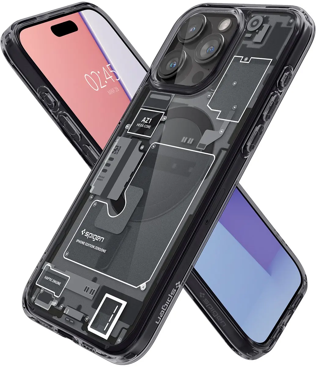 Spigen Ultra Hybrid Zero One MagFit iPhone 15 Pro - Grijs - ACS06721
