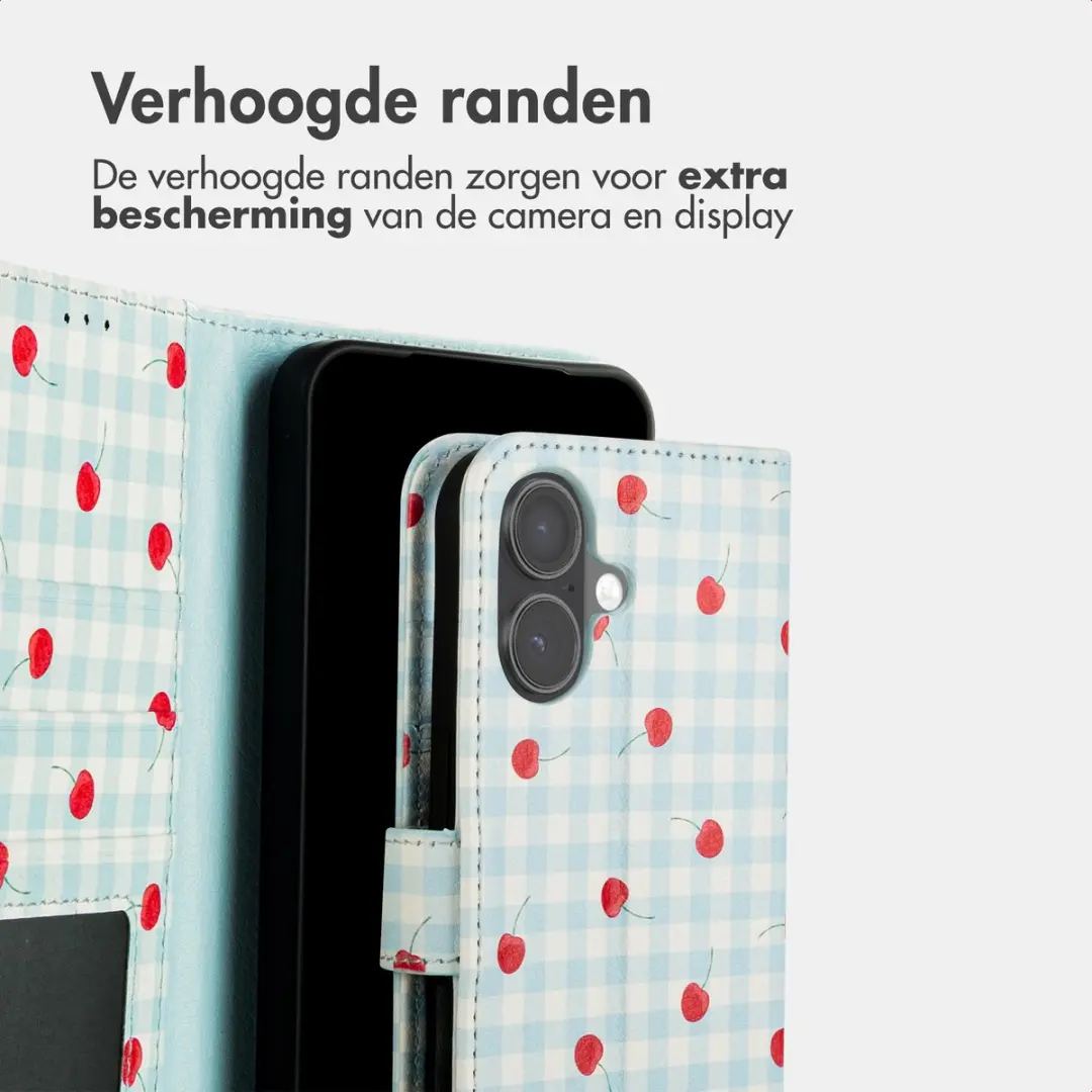 Imoshion Hoesje iPhone 16 Cherry Check - 3 Pasjes