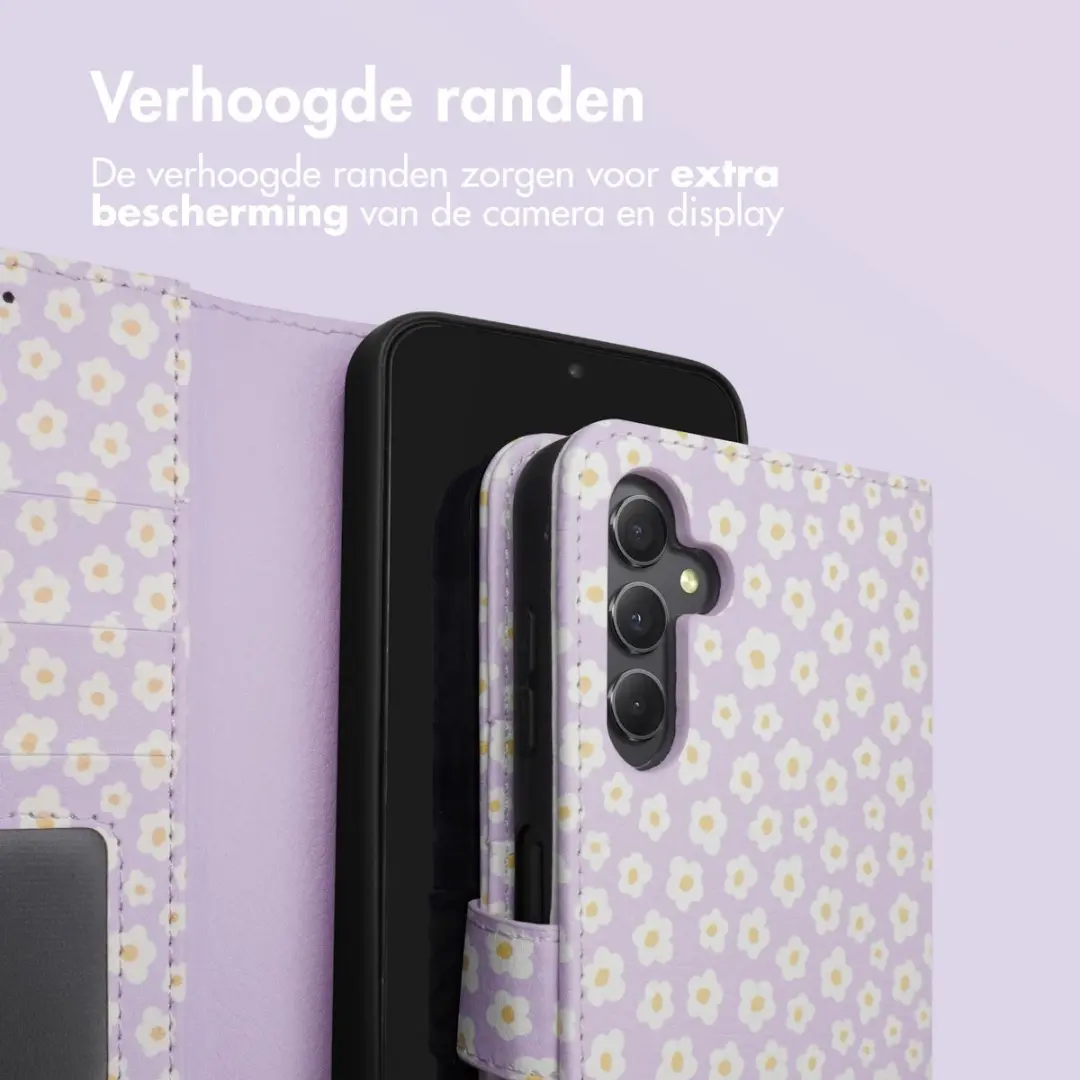 Imoshion Hoesje Samsung Galaxy A34 5G - White Daisy - 3 Pasjes