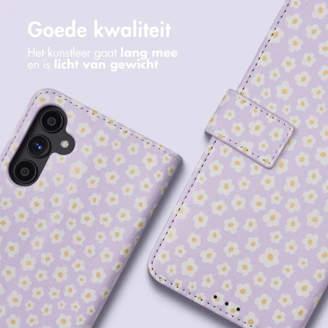Imoshion Hoesje Samsung Galaxy A34 5G - White Daisy - 3 Pasjes