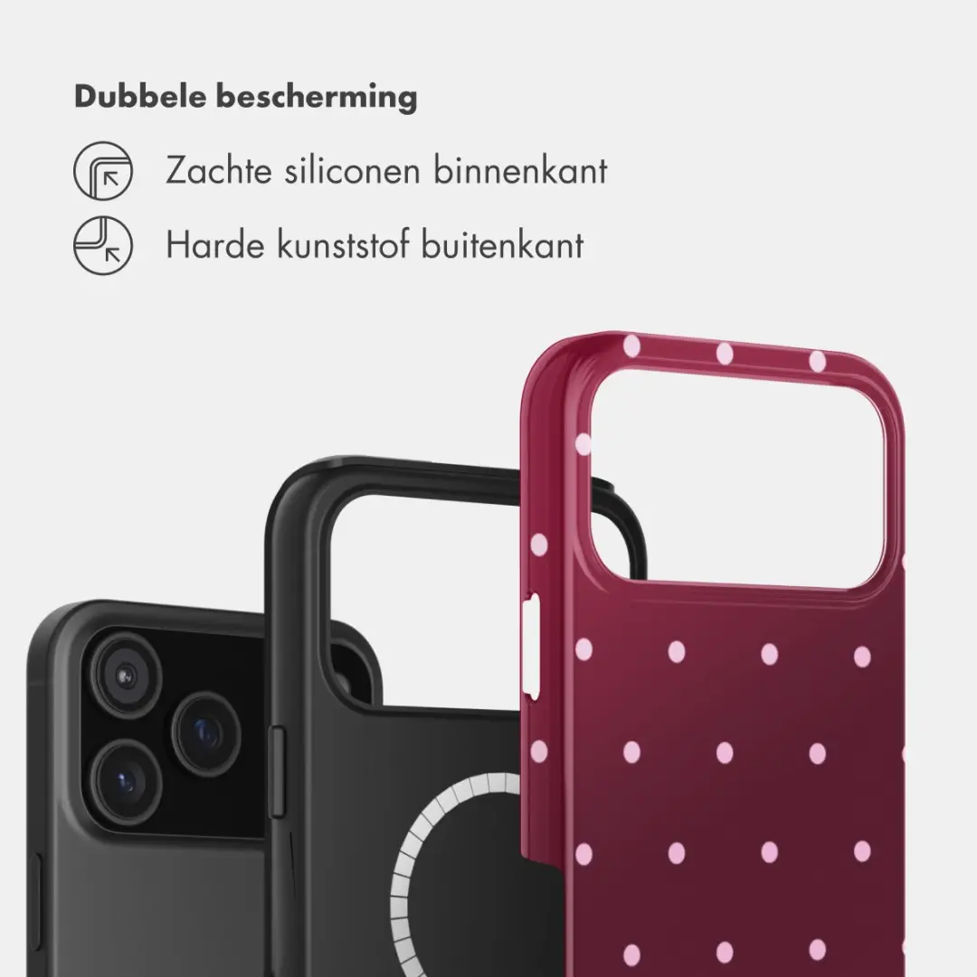 Selencia Hoesje iPhone 17 Pro MagSafe - Donkerrood
