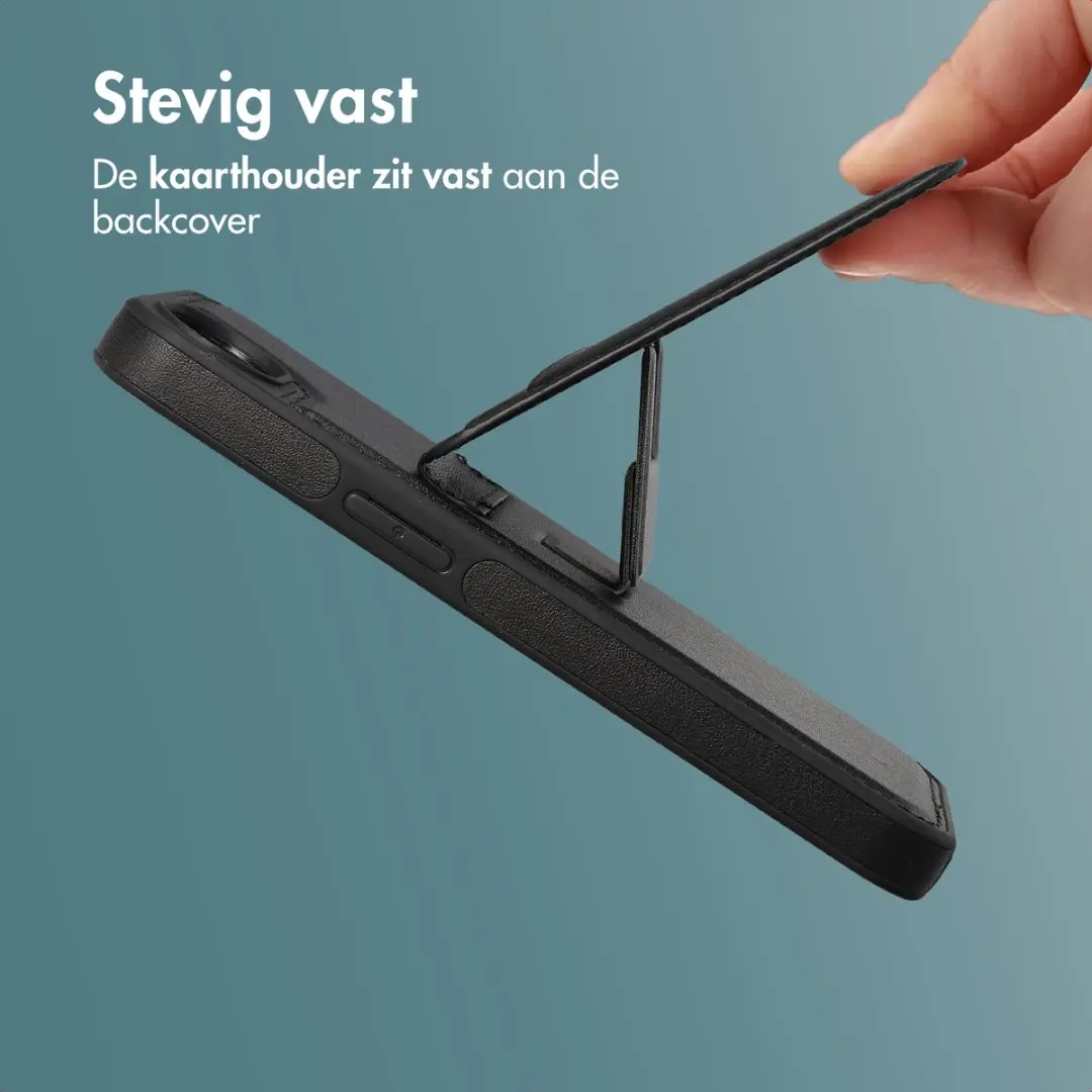 Imoshion Hoesje iPhone 16/17 - Backcover met kaarthouder en stand - Zwart