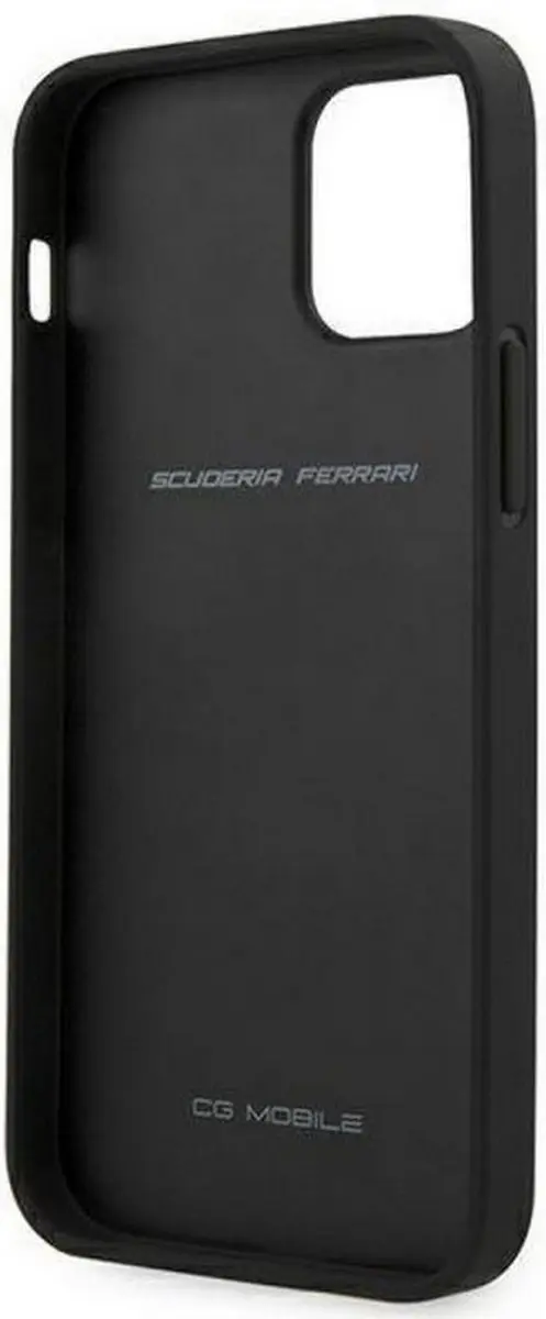 Ferrari Smooth Carbon iPhone 12/12 Pro Hoes - Rood