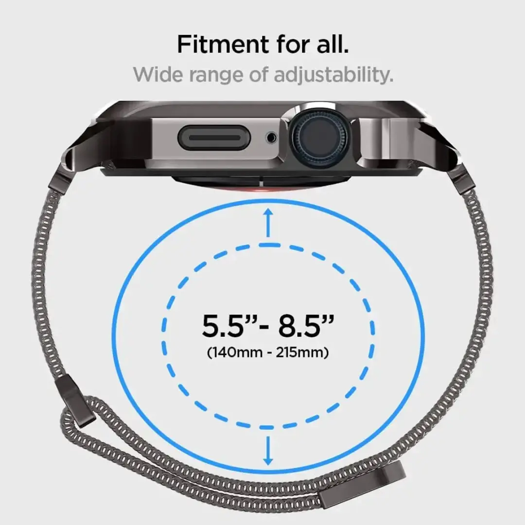 Spigen Metalen Horloge Apple Watch - Grafiet