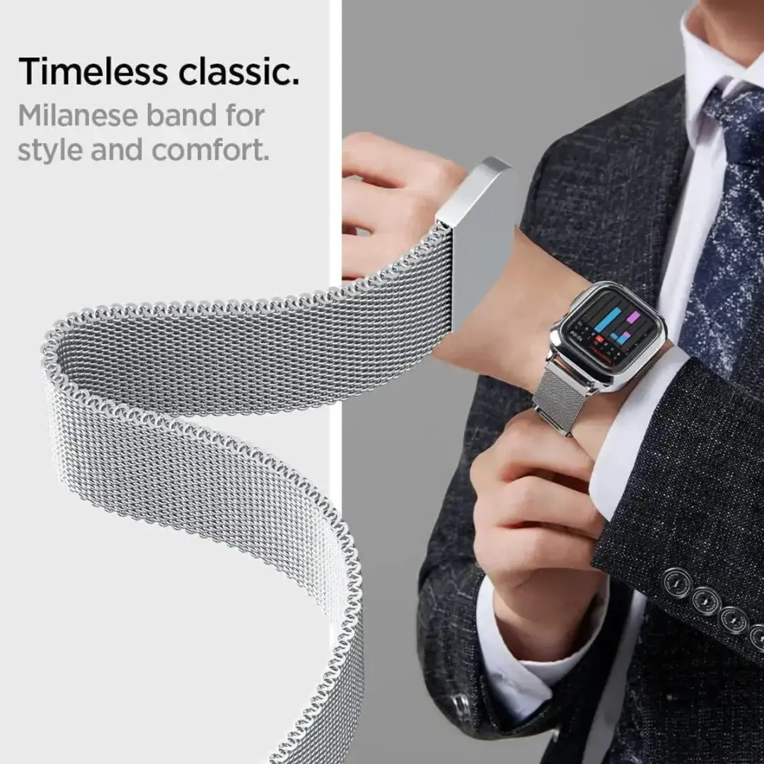 Spigen Metalen Horloge Apple Watch - Grafiet
