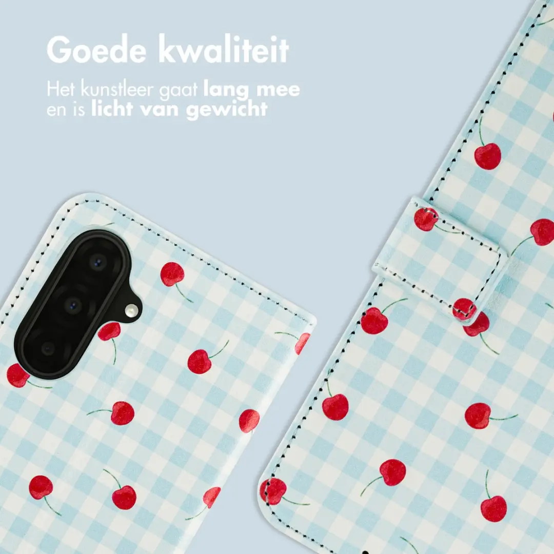 Imoshion Galaxy A57 Hoesje - Cherry Check - 3 Pasjes