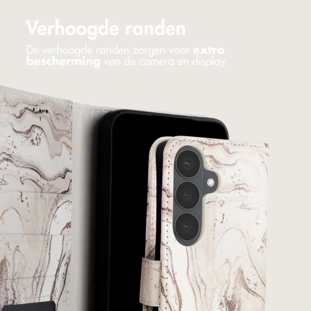 imosHion Galaxy S26 Hoesje Sandy Marble - 3 Pasjes