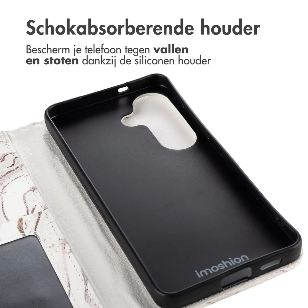 imosHion Galaxy S26 Hoesje Sandy Marble - 3 Pasjes