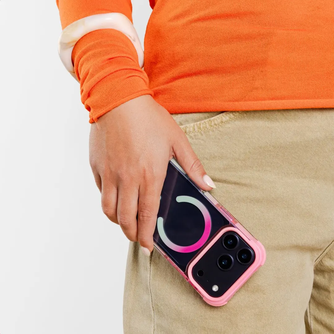 Selencia iPhone 17 Pro Max Gradient Hoesje - Roze/Blauw
