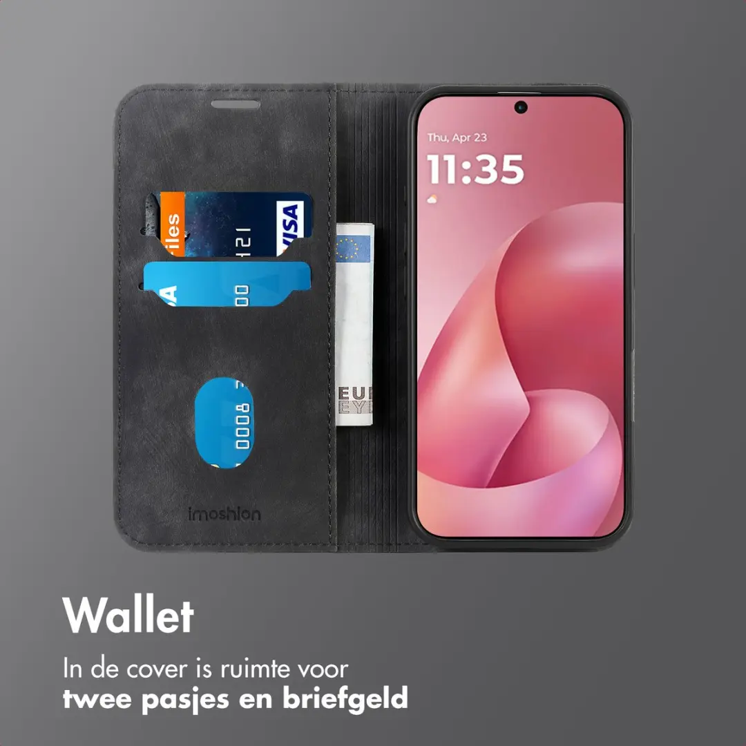Imoshion Moto G57 Power Hoesje - 2 Pasjes - Zwart
