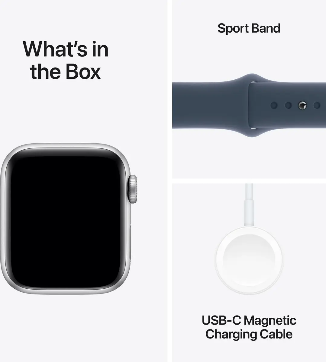 Apple Watch SE 40mm Zilver Storm Blue Band