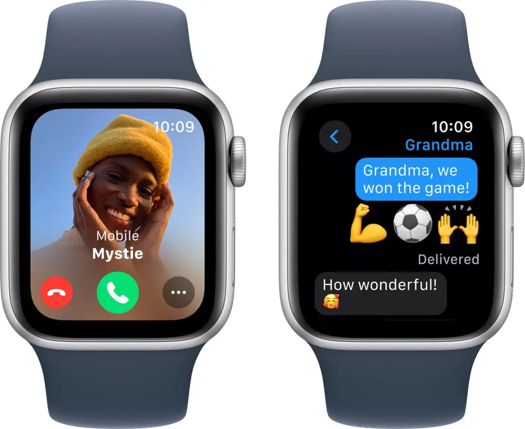 Apple Watch SE 40mm Zilver Storm Blue Band