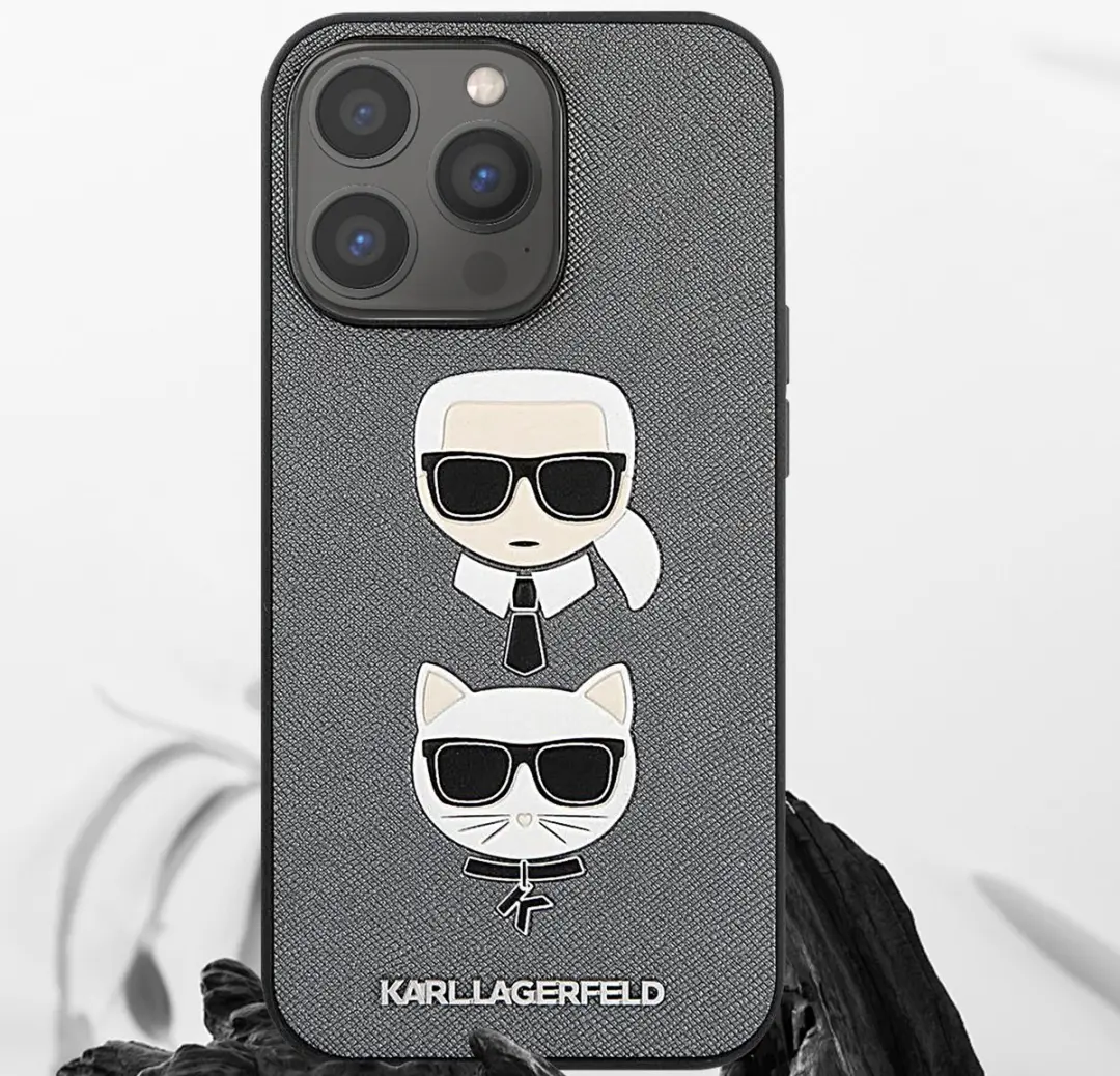 Karl Lagerfeld Hardcase Backcover iPhone 13 Pro 3666339028718 - Zilver