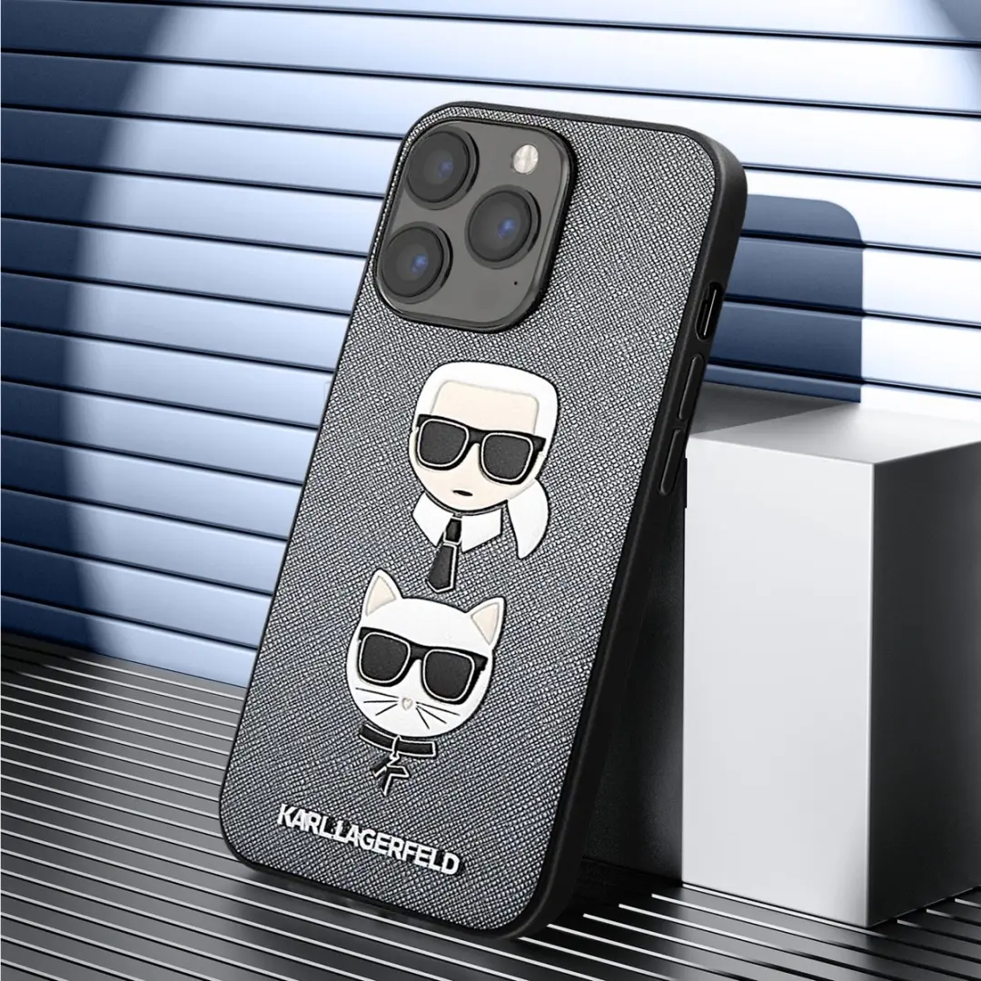 Karl Lagerfeld Hardcase Backcover iPhone 13 Pro 3666339028718 - Zilver